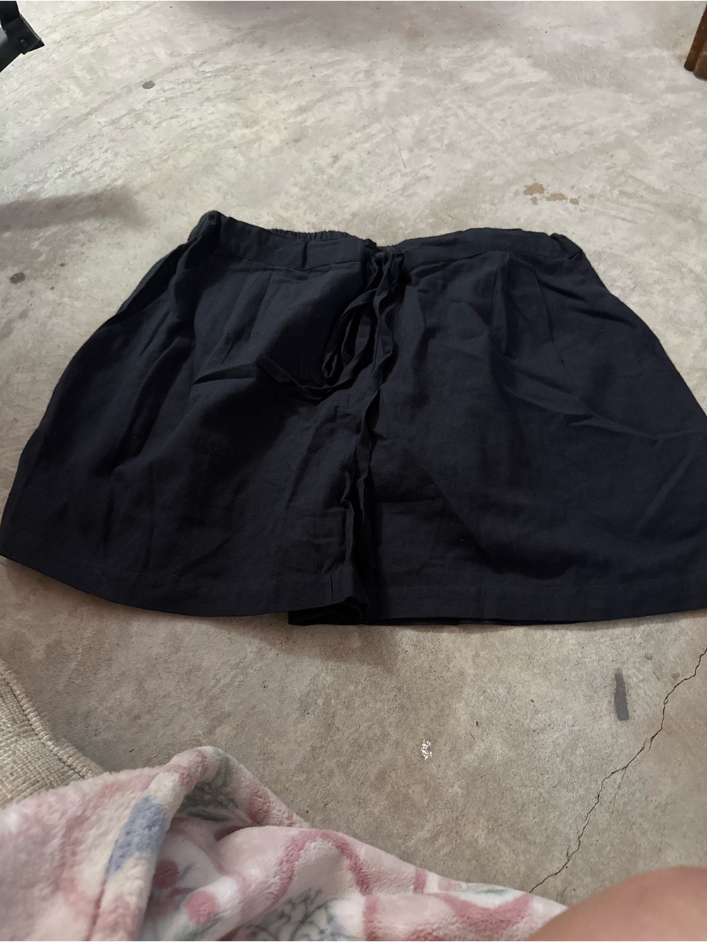 Women's Black Drawstring Shorts
